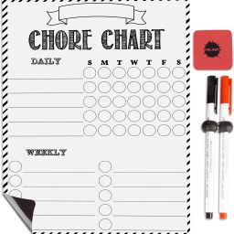 Magnetic Whiteboard Chore Chart for Refrigeratorfor Home Walls/ Interiors-3L-35