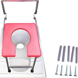 WALL MOUNT COMMODE STOOL STIANLESS STEEL MATERIAL Commode Chair-image-22