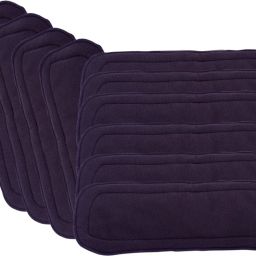 5 Layer Bamboo Purple Inserts/Liners/Pads/Cloth Diaper Liner/Wetfree Reusable Washable Cotton Diaper Nappy Inserts/Charcoal Pads for Baby Cloth Diapers (Charcoal Insert, Pack Of 10)-22