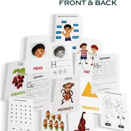 baybee 108 Thick Flash Cards Set with Alphabets, Colors, Shapes, Numbers, WeekDays,Size image 5
