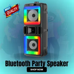 Clairbell Party Speaker with Wireless Bluetooth Speaker RGB Light Mic & Aux /USB Card G343 40 W Bluetooth Party Speaker-image-0