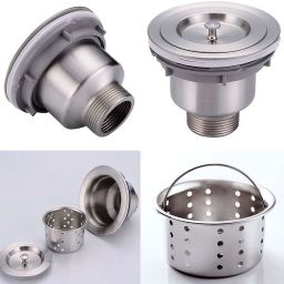 Kitchen Sink Stainless Steel Pop-Up Strainer-image-87
