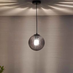 kapoor lampshades Frances Single Light Smoke Color Glass Hanging Light-picture-46