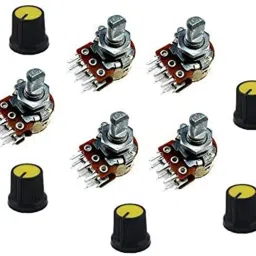 5 Pcs 100k Dual Potentiometer Volume Pot 100k with Knob Electronic Components Electronic Hobby Kit-picture-22