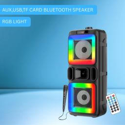 GUGGU Pushpa(PORTABLE BLUETOOTH PARTY SPEAKER) 3D Sound With Karaoke Mic/RGB LightG326 40 W Bluetooth Party Speaker-image-64