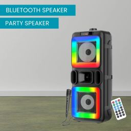 FRONY Pushpa(PORTABLE BLUETOOTH PARTY SPEAKER) 3D Sound With Karaoke Mic/RGB LightB245 40 W Bluetooth Party Speaker-picture-15