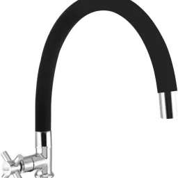Lybra Flexo SmartBuy Flexible Brass Swan Neck Flxo Play With 360 Degree Flexible Silicon Hose & Single Flow Pattern, Hot/Cold Water For Kitchen Sink, Wash Basin Faucets Taps Chrome Finish Silver Plated Pillar Cock, Pack Of 1 Pillar Tap Faucet-image-77