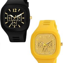 Skz-046 Analog Watch - For Men Square Dial Silicone Strap Gift Watch For Boys-image-38
