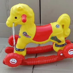 by flipkart PLASTIC CHETAK HORSE , ROCKING FUNCTION WITH AMAZING COLOR Car Non Battery Operated Ride On-6