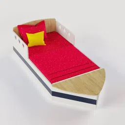 boingg! - a happy start Sweet Sail Engineered Wood Box Bed in White and Oak Colour-picture-6