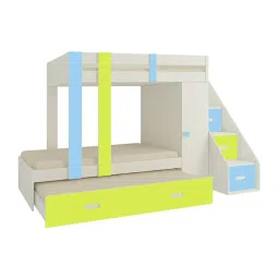 adona Luxuria Engineered Wood Box & Drawer Storage Bunk Bed Sky Blue Lime Yellow-picture-20