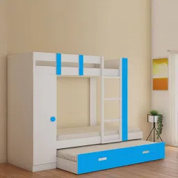 adona Evita Trundle Engineered Wood Box Storage Bunk Bed Azure Blue-picture-41