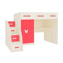adona Bonita Engineered Wood Drawer and Box Storage Bed in Pink Colour-picture-24