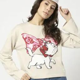 Women Graphic Print Round-Neck T-Shirt-picture-49