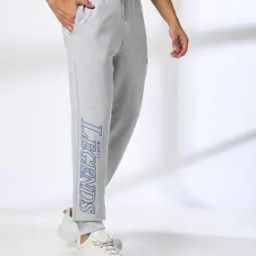 Men Typographic Print Regular Fit Joggers-19