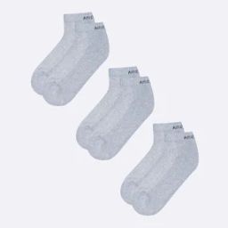 Pack of 3 Women Logo Print Ankle-Length Socks-image-47