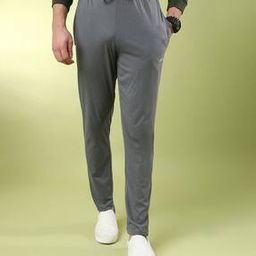 Men Fitted Track Pants with Elasticated Waist-picture-49