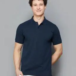 Men Regular Fit Polo T-Shirt with Ribbed Hem-image-126