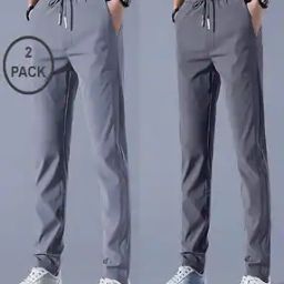 Pack of 2 Men Straight Track Pants-image-20