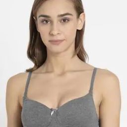 Women FE23 Heathered Non-Wired Lightly Padded T-Shirt Bra-picture-1