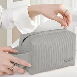 Zipper Portable Storage Jewellery Organiser Box  with Divider Container-16