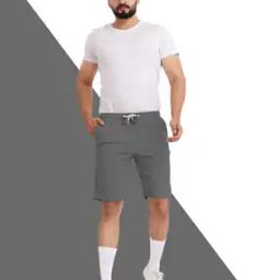 Men Mid-Rise Knit Shorts with Insert Pockets-image-50