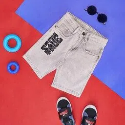 Boys Typographic Print Mid-Rise Regular Fit Shorts-picture-14
