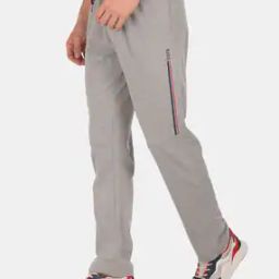 Men Striped Track Pants with Drawstring Waist-18