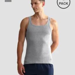 Men Pack of 2 Heathered Scoop-Neck Vests-31