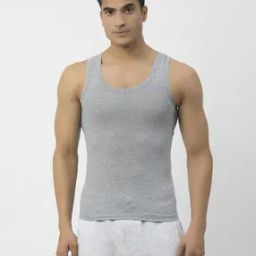 Men Heathered Sleeveless Vest-image-63