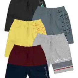 Pack of 5 Boy Regular Fit Flat-Front Shorts-image-81