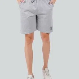Flat-Front Knit Shorts with Insert Pockets-image-0