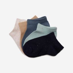 Kids' Ankle Socks 5-Pack Basic - Blue/Beige/Green-image-5
