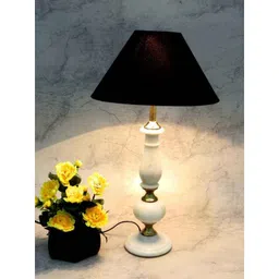 Tucasa Classic Marble/Brass Table Lamp with Black Shade, LG-782-image-54