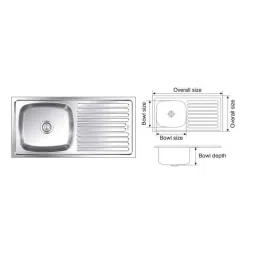 Nirali Elegance Anti Scratch Finish Kitchen Sink, Size: 915x460 mm-image-57