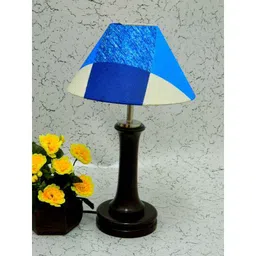 Tucasa Fashionable Wooden Table Lamp with Blue Check Shade, LG-1009-image-86