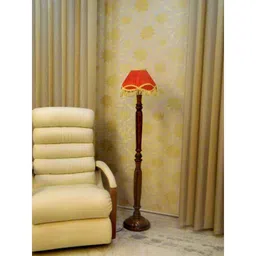 Tucasa Vintage Wooden Lamp with Red Lace Shade, LG-947-image-25