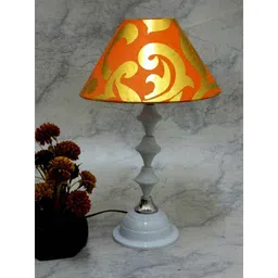 Tucasa Classic White Lamp with Orange &a; Gold Shade, LG-733-image-70