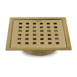 Ruhe Pearl 6x6 inch Stainless Steel 304 Yellow Gold PVD Coating Square Flat Cut Floor Drain, 16-0322-12-picture-16