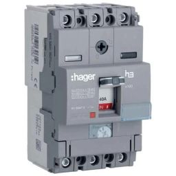 Hager 125A 3 Pole h3 Thermal Magnetic Release MCCB, HDA125U, Breaking Capacity: 18 kA-picture-13