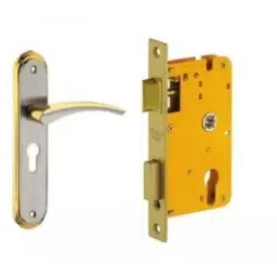 Dorset HL Series Luke 8 inch Stainless Steel Gold Finish Door Handle Lock Set with Mortise Latch (Pack of 4)-picture-43
