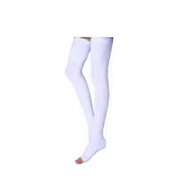 Sorgen Nylon White Thigh Length Anti Embolism DVT Stockings, SAES0122, Size: M-picture-44