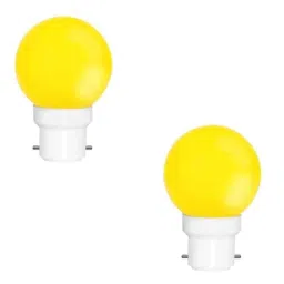 Fybros Nuit 0.5W Polycarbonate Yellow Round LED Bulb, FLS5442B (Pack of 2)-34