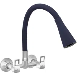 Neelkund Brass Black Chrome Finish Square Cut Hot &a; Cold Sink Mixer with Dual Flow &a; Flexible Swivel Spout-image-62
