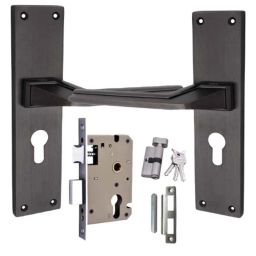 ATOM 230mm Alloy Steel Black Matt Finish Mortise Door Lock Set, MH-O54-CY-BLK-OSK-image-70