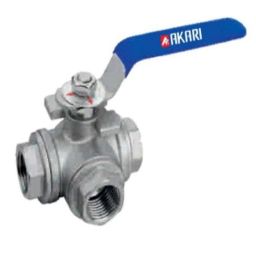 Akari 1/2 inch 3 Way Stainless Steel Ball Valve , SS-T-BV-picture-37