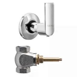 Cera Chelsea Quarter Turn Single Lever Wall Mount Flush Cock, F1016751 + F4060102 (Pack of 2)-image-24