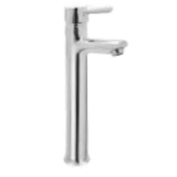 Somany Florence Brass Chrome Finish Single Lever High Basin Mixer with Braided Hose Set, 272110190021-image-10
