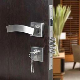 Voltizi Viva Stainless Steel Matt Finish Mortise Bedroom Door Lock Handle Set with 3 Keys for Home, Office &a; Hotel-image-72