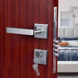 Voltizi Rose Altis Stainless Steel Matt Finish 4 Latches Mortise Door Lock Handle Set with 3 Computer Keys-image-81